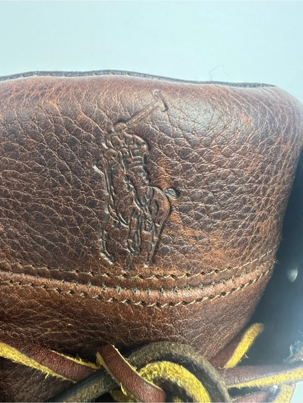POLO RALPH LAUREN Men's 12 D Brown Tan Oiled Leather DIEGO RUGGED BOOTS